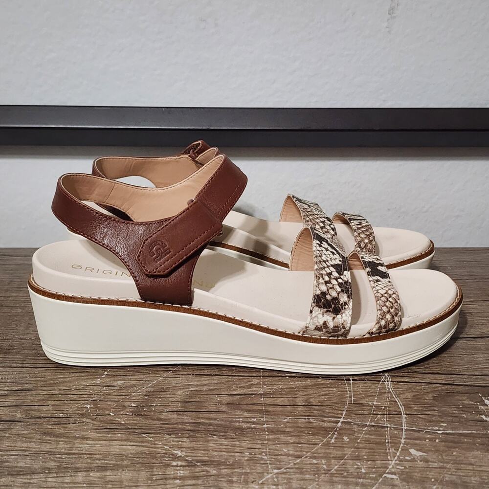 Cole Haan Original Grand Peyton Flatform Women's Platform Shoes Size 8 Snakeskin - Picture 3 of 9